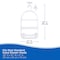 Kenney Mfg Frosted Hanging Shower Caddy, 5.5in D x 10.3in W x 20in H KN614000 - alternate 3